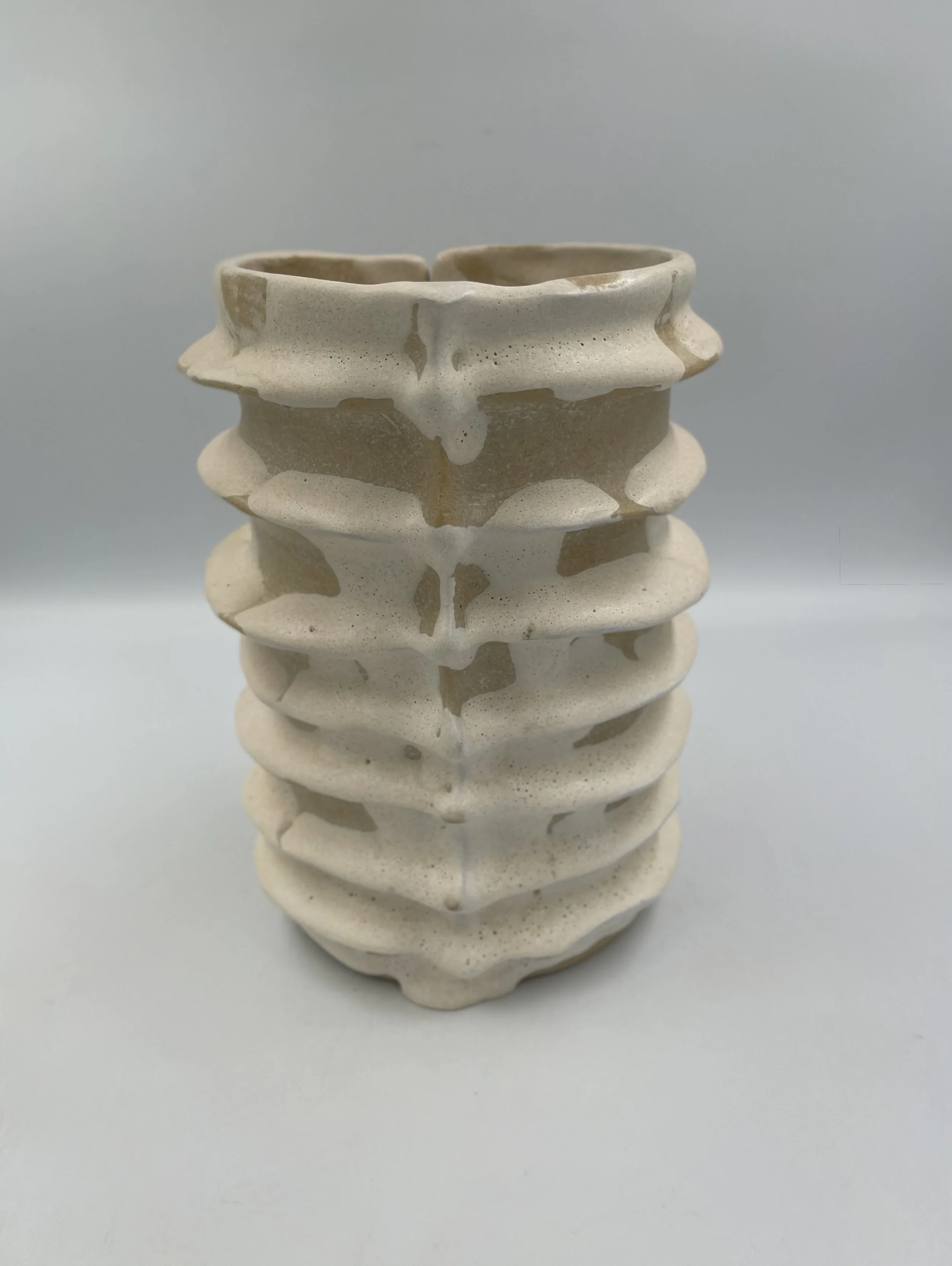 Tectonic Spine, 2025, stoneware, by Ayse Nisa Akdemir
