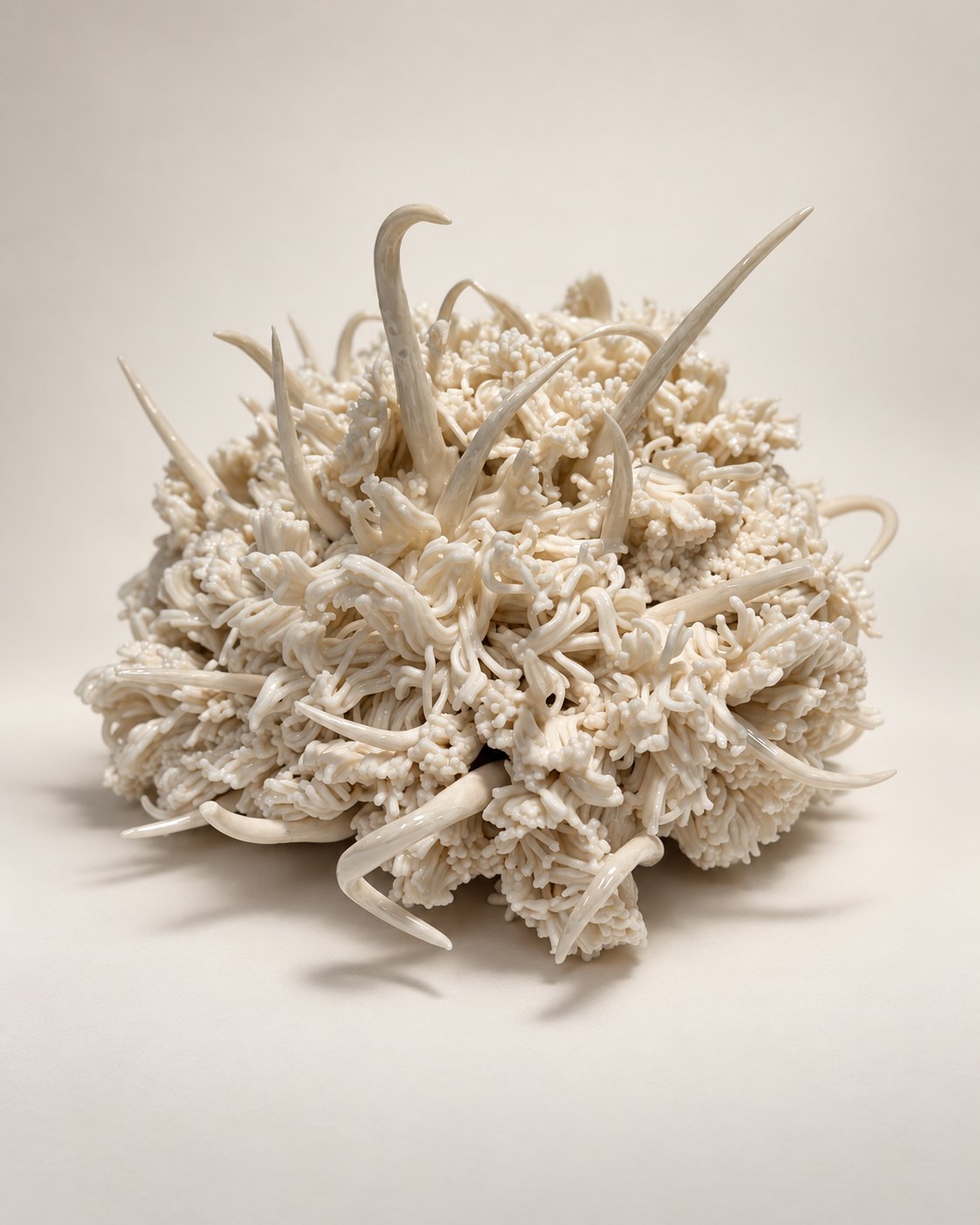 Thorned Botanical, 2026, porcelain, by Ayse Nisa Akdemir